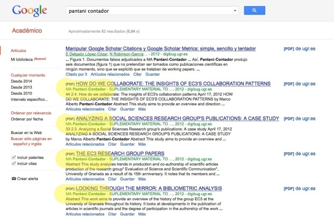 Google Schoolar Pantani-Contador